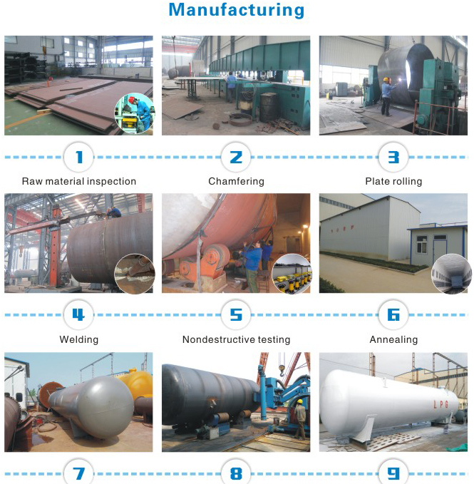 5m3 to 120m3 LPG storage tank used in LPG filling Station