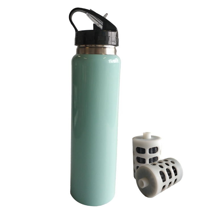 Camping trip water filter food grade stainless steel bottle