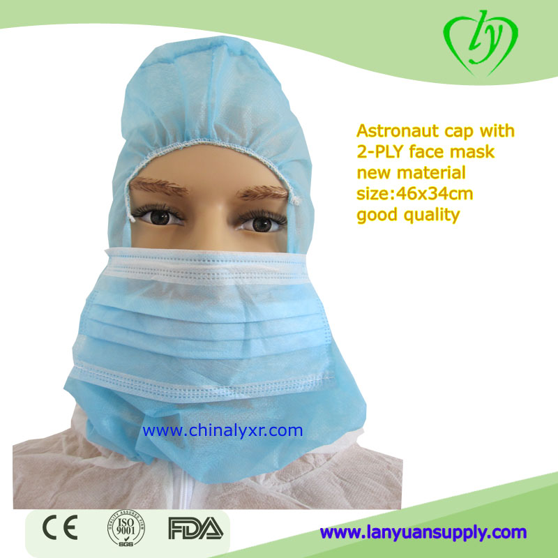 Disposable Hood Cap Astra Surgical Cover With Face Mask