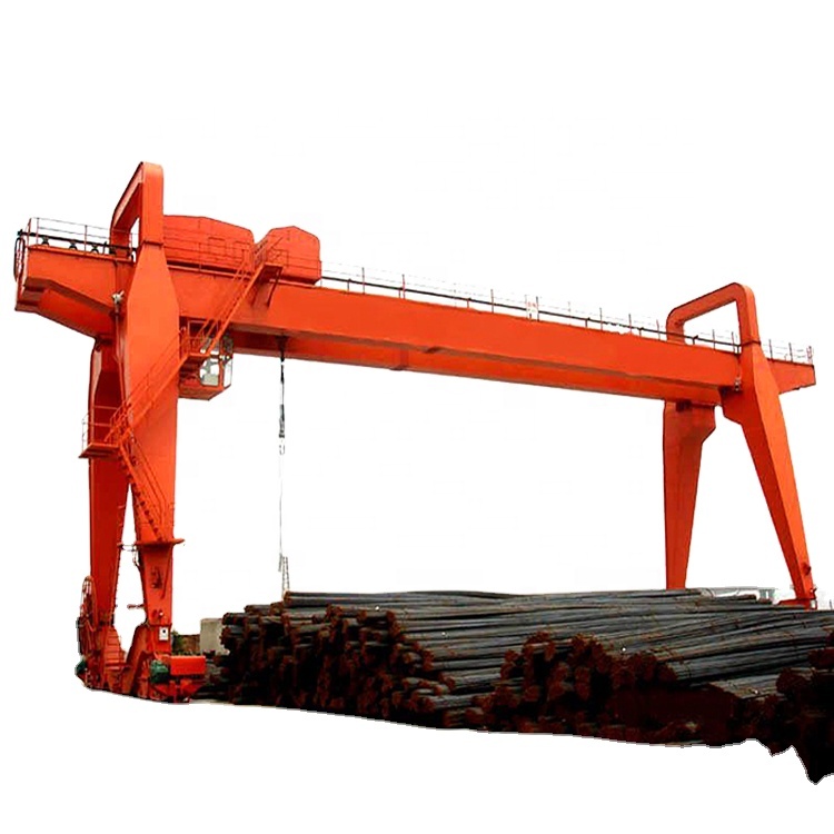 45 ton Double Beam Gantry Crane With Open Winch Trolley WIreless Remot Control