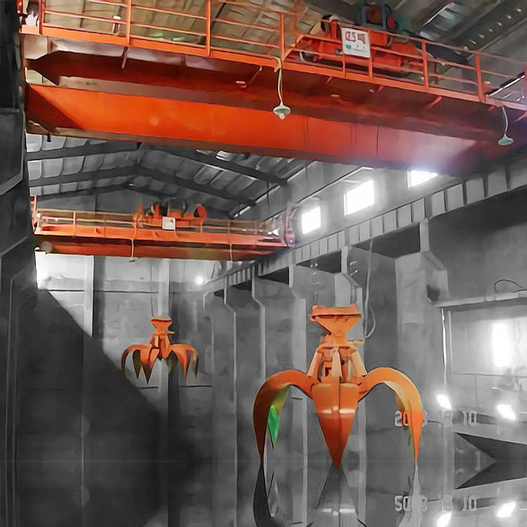 16 t Double beam cabin control eot hook and grapple crane