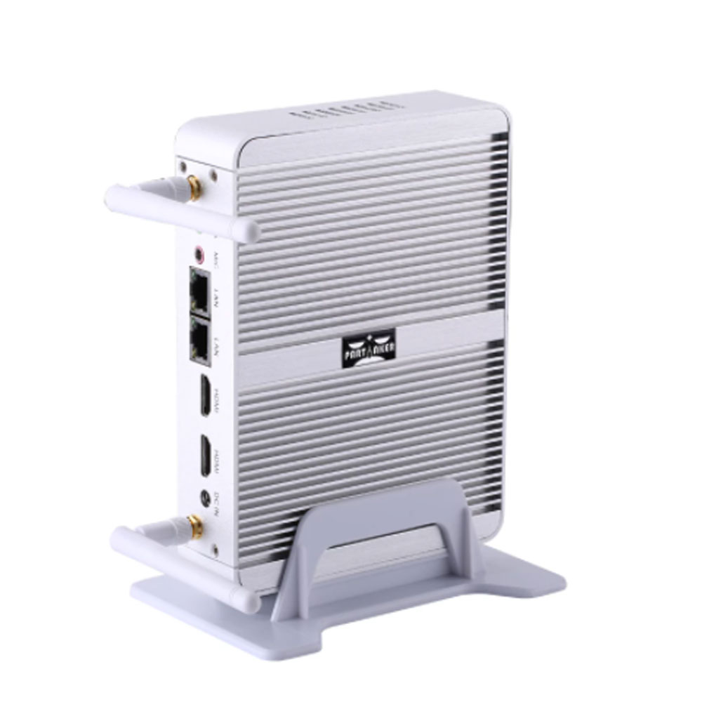 Partaker B5 Fanless Linux Computer Mini PC N3150 with Dual Lan Dual HDMI Free WiFi