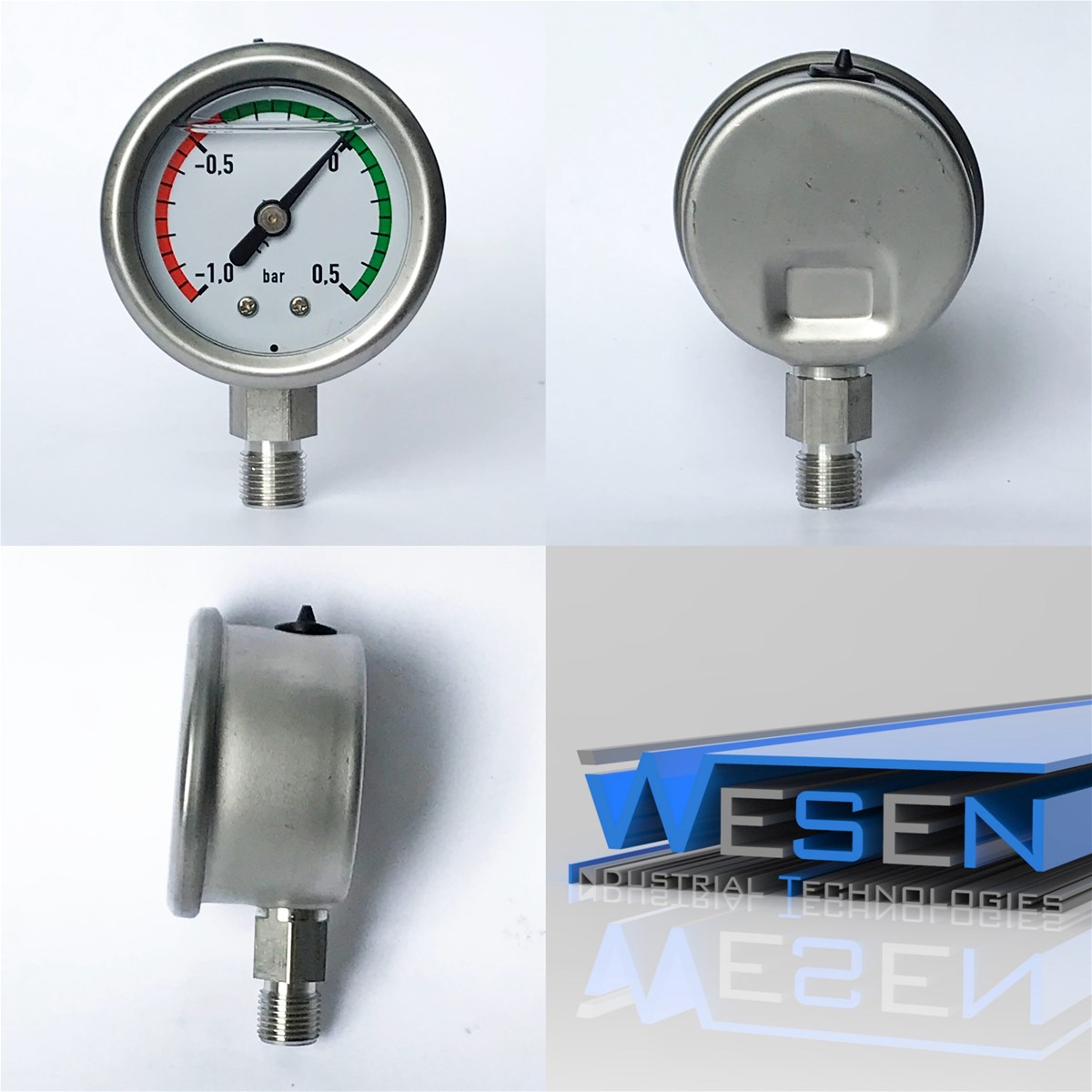 WESEN Technologies Pressure Gauge 40mm 15bar all stainless steel