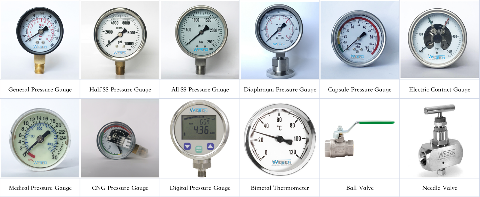 WESEN Electric Contact Pressure Gauge