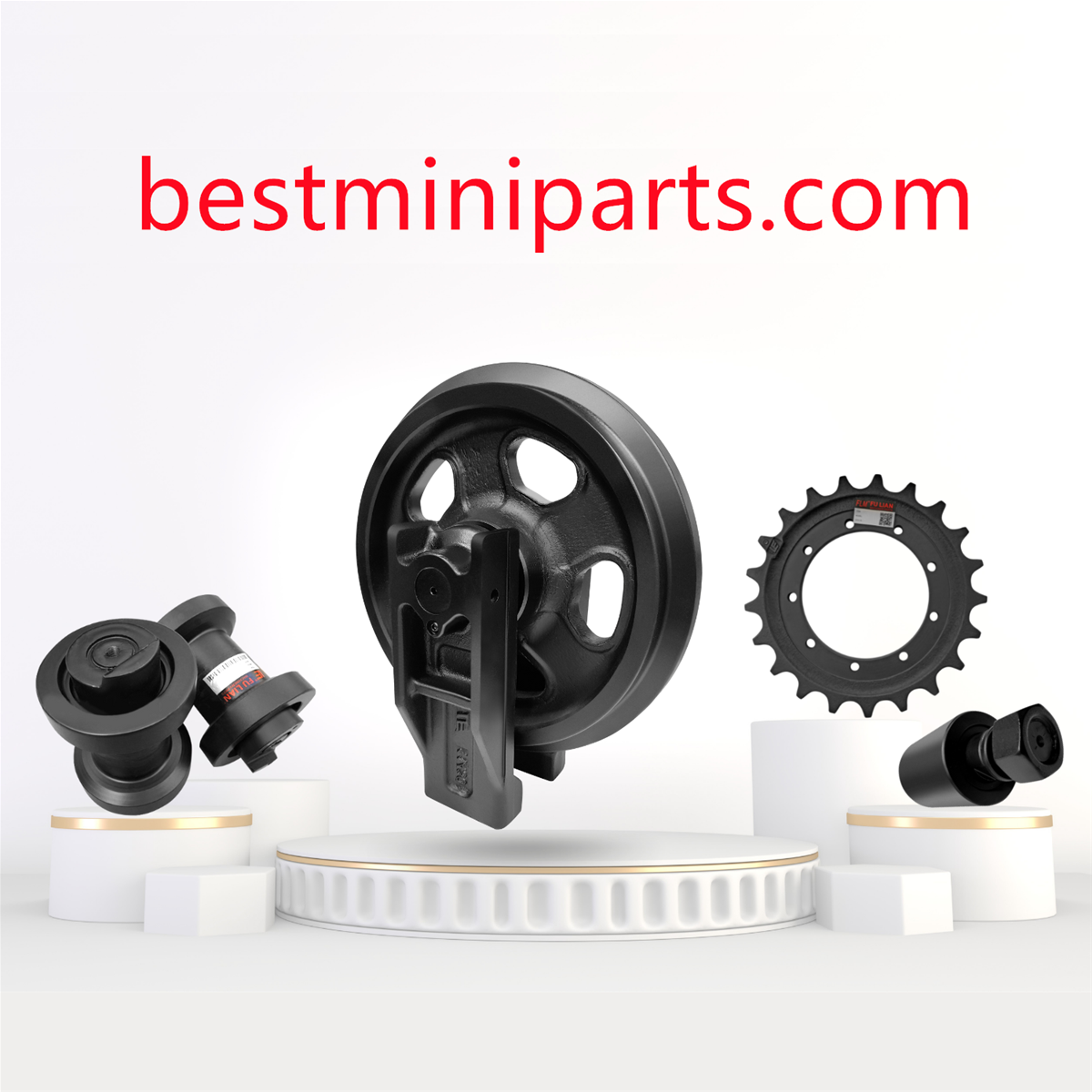 for Kubota Mini Excavator Undercarriage Parts KX91 KX911 KX912 KX913 Bottom Track Roller Top Roller Idler Sprocket