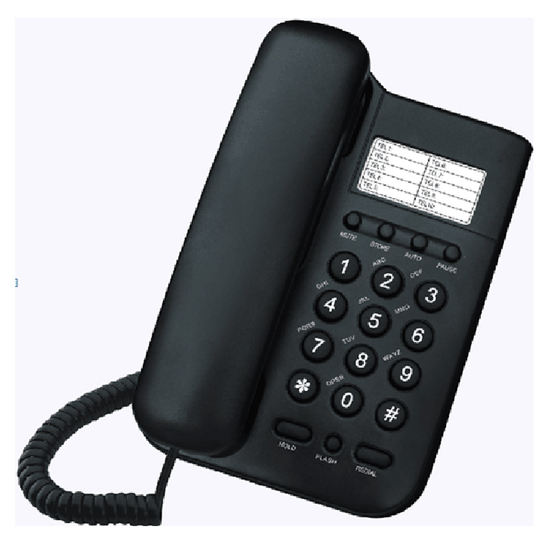 Corded Telephone with Phone Number Slip