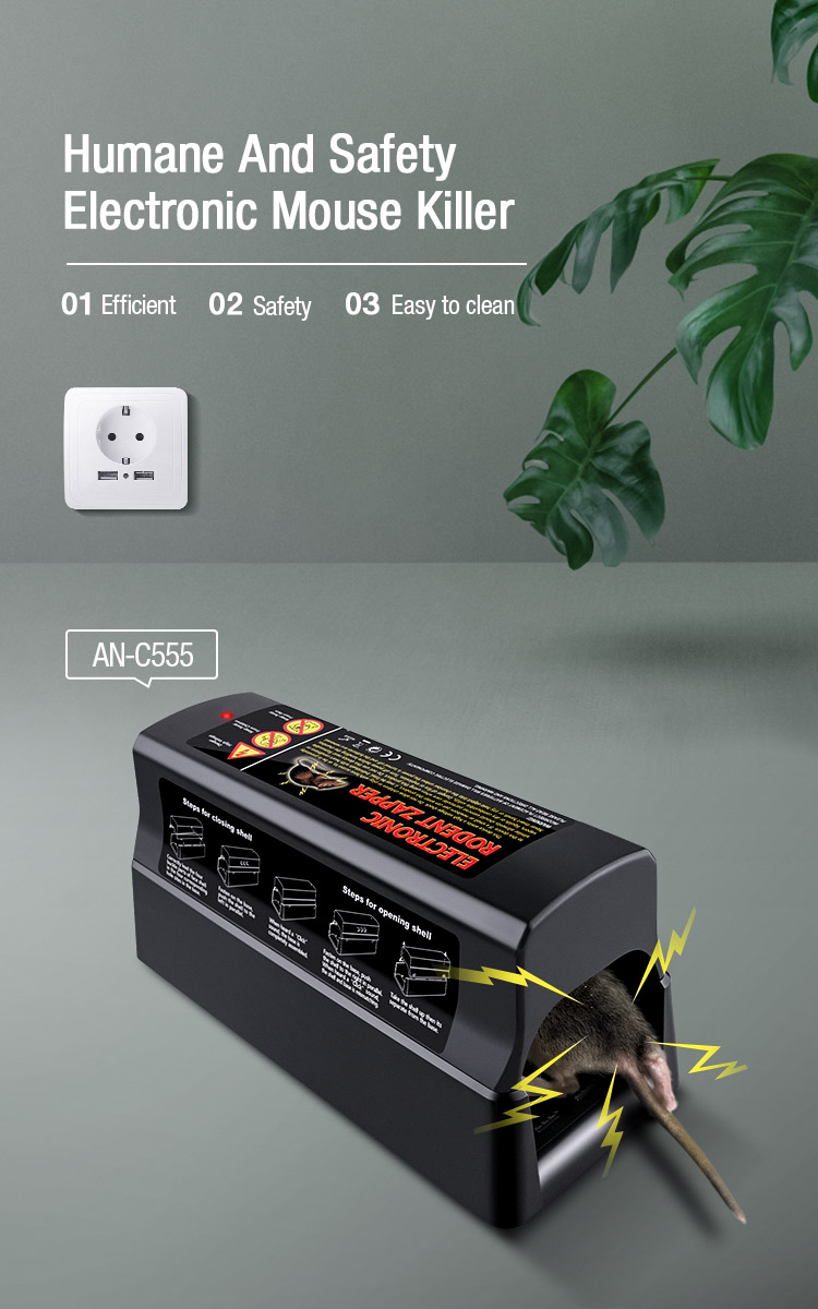 Multiple Safety Protection Rat Zapper Highvoltage Electronic Mouse Killer