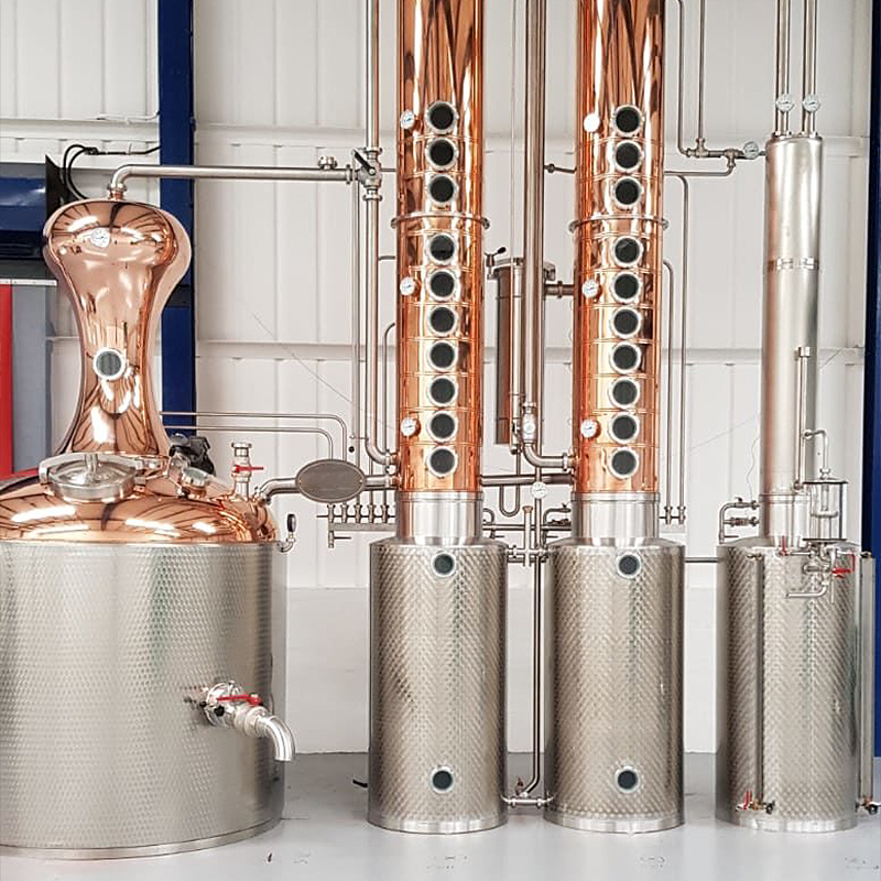 2000L Copper Distillation Tower Vodka Whisky Rum Gin Brandy Distillery Alcohol Distiller
