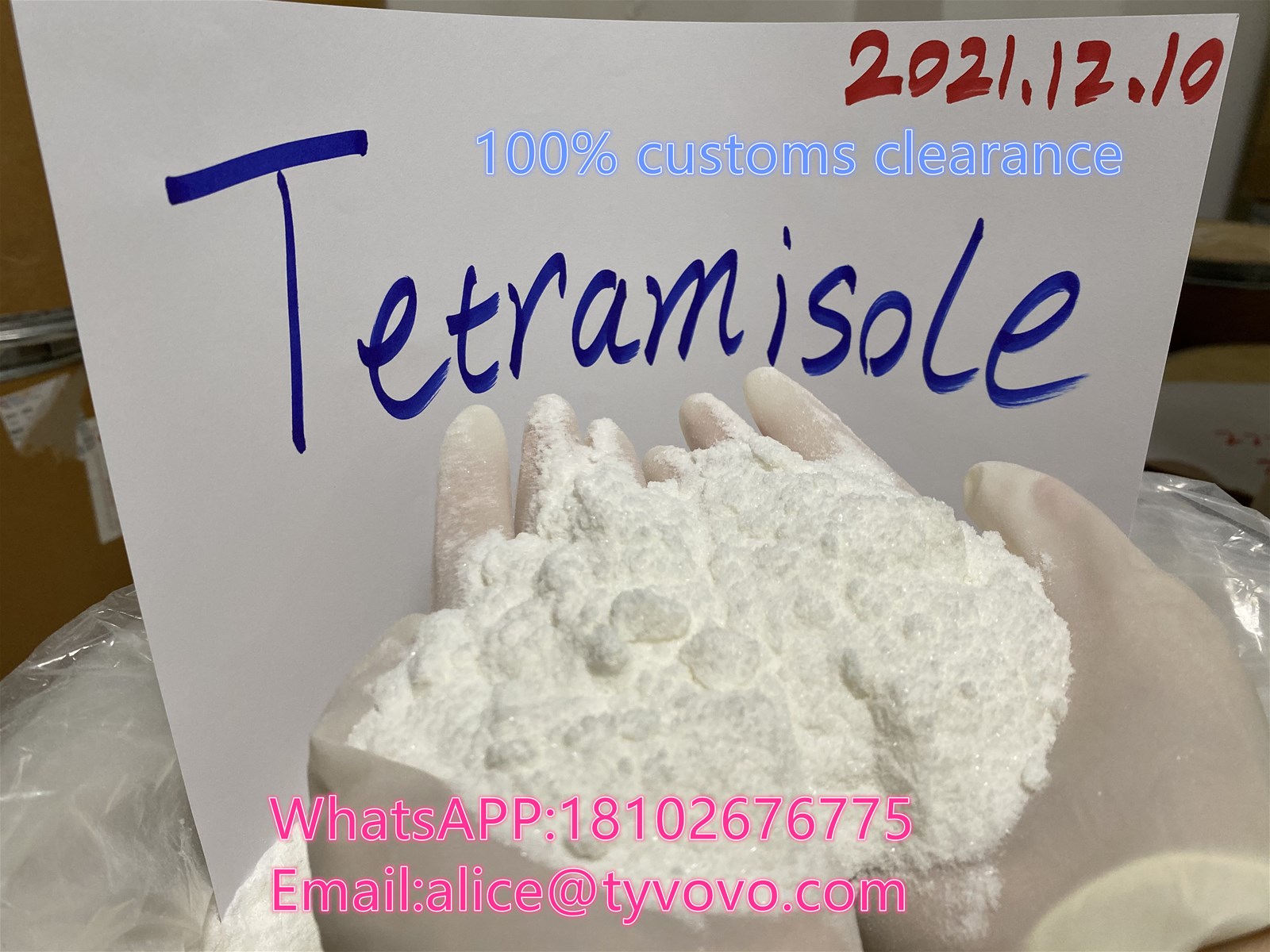100 customs clearance Tetramisole HydrochlorideTetramisola Hcl powder with USPGMP standerd
