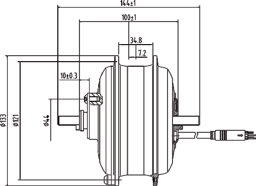 DGW12NR12NDFront Drive Motor 24 volt 250 watt electric bicycle gear motor