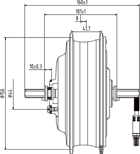 DGW22FRear Drive MotorMTB 36v ebike motor