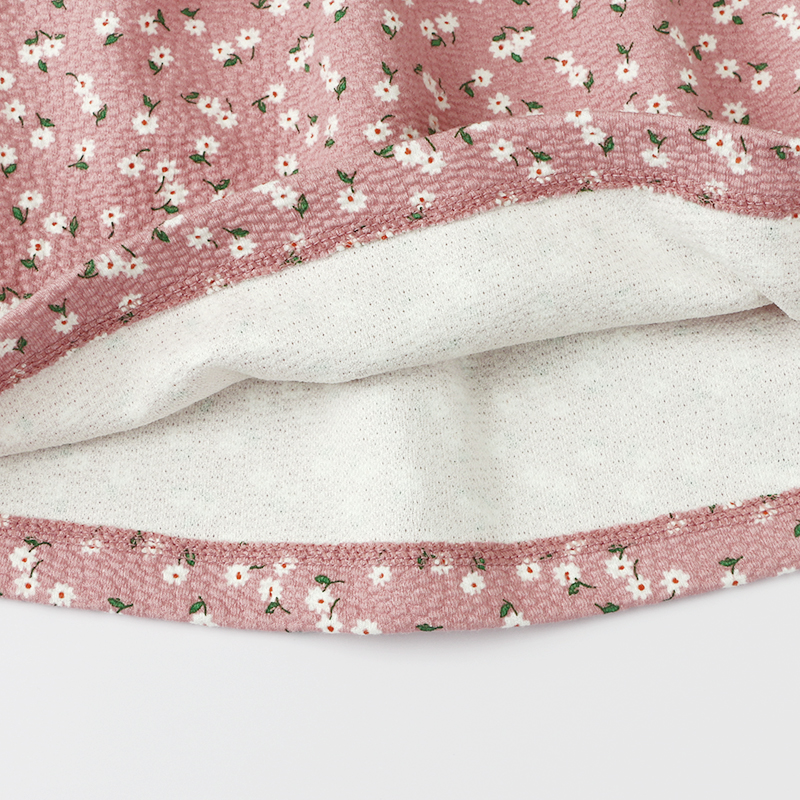 Summer Pink Flower Cute Girl Dress Kids Fly Sleeve Flower Print Princess skirt