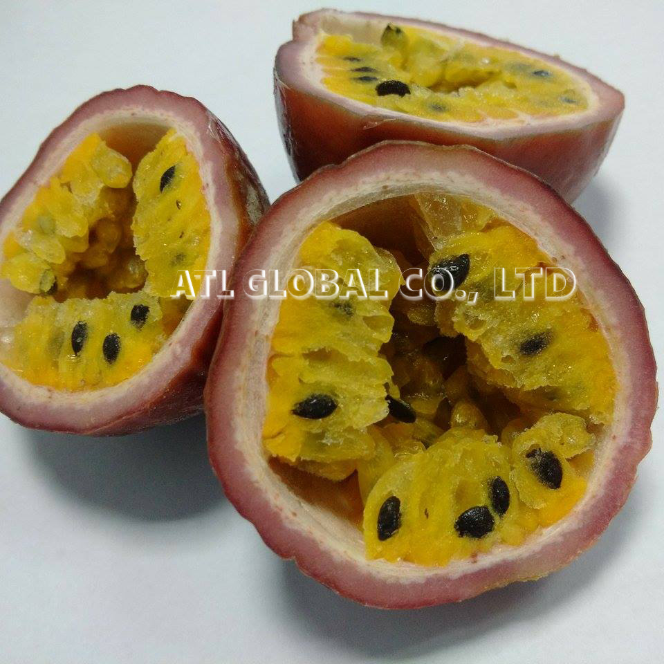 ATL GLOBAL FROZEN PASSION FRUIT WHOLEHALF CUT PUREE WITH HIGH QUALITY FROM VIETNAM Whatsapp 84975262928 Helen