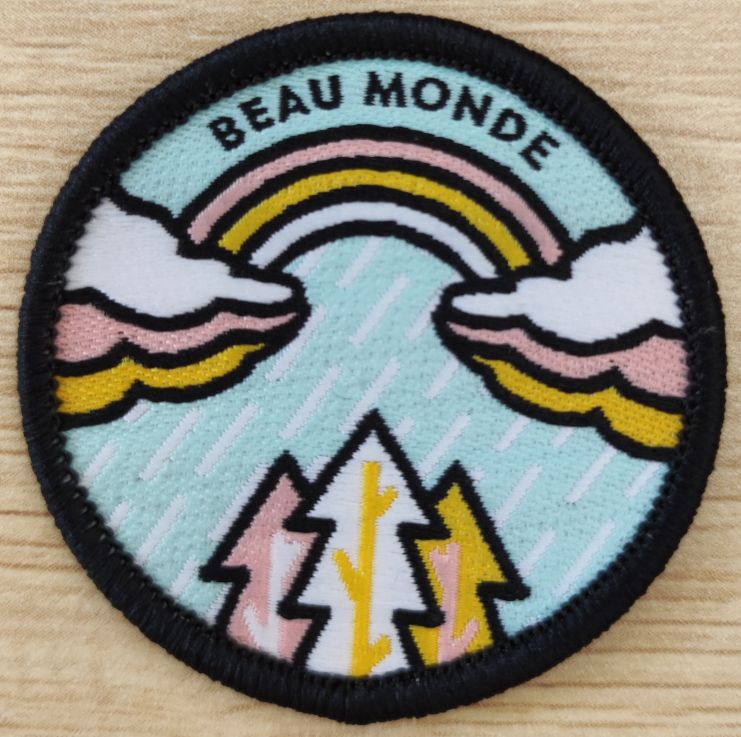 Custom adhesive clothing patch arm patches decorative clothing patches
