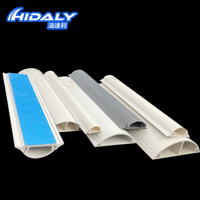 Easy Mounting Plastic Wire Cover PVC Floor Cover Trunking PVC Arc Floor Cable channel Tray Telephone Trunking