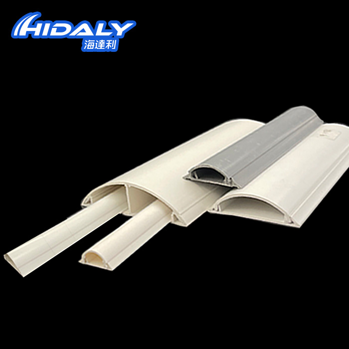 Easy Mounting Plastic Wire Cover PVC Floor Cover Trunking PVC Arc Floor Cable channel Tray Telephone Trunking