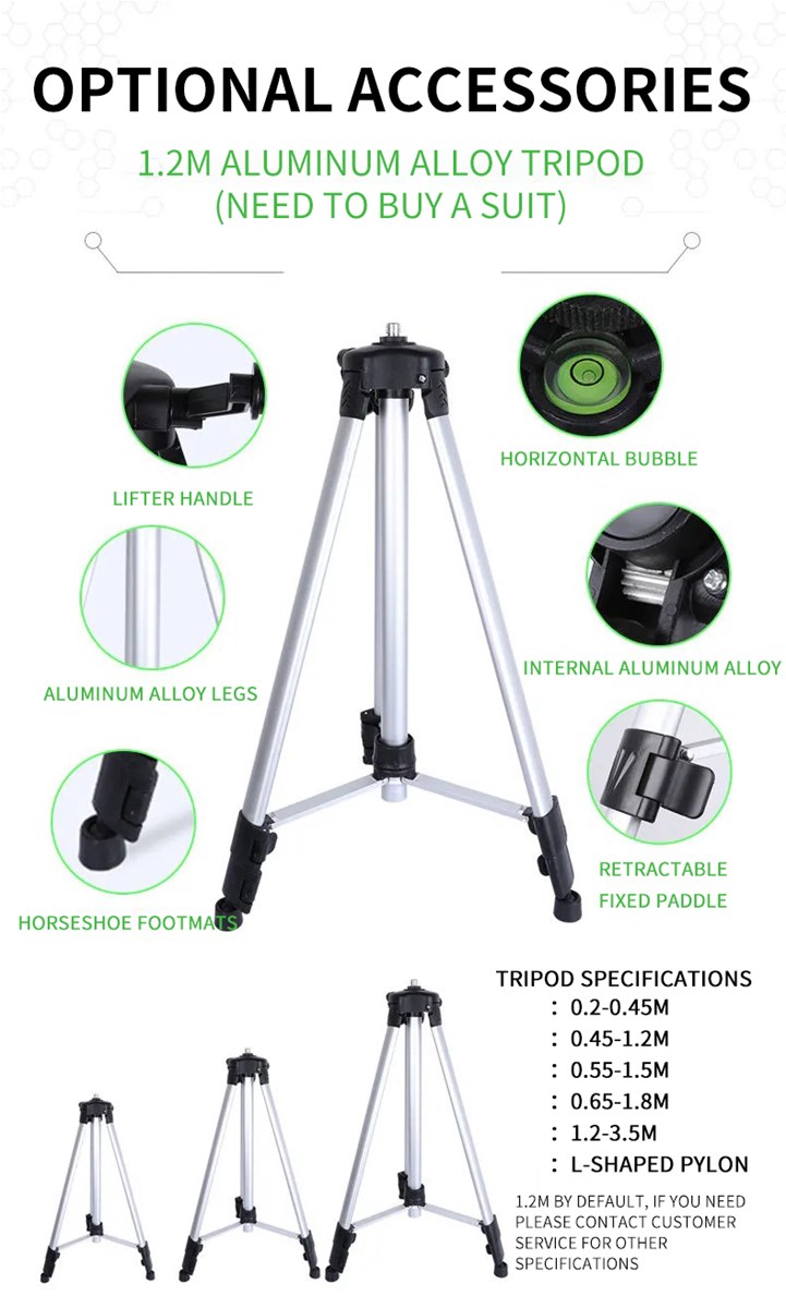 235 Line High Precision Self Leveling 3 Degrees Green Laser Level with Triangle Base5lines Have