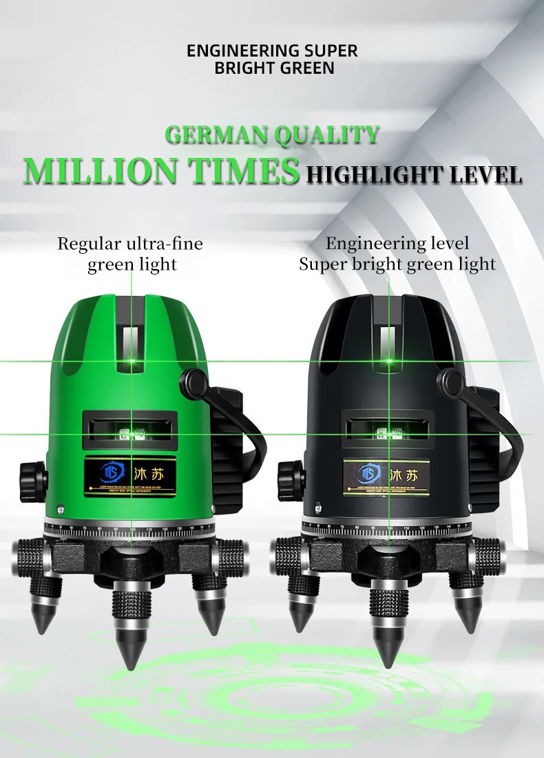 235 Line High Precision Self Leveling 3 Degrees Green Laser Level with Triangle Base5lines Have