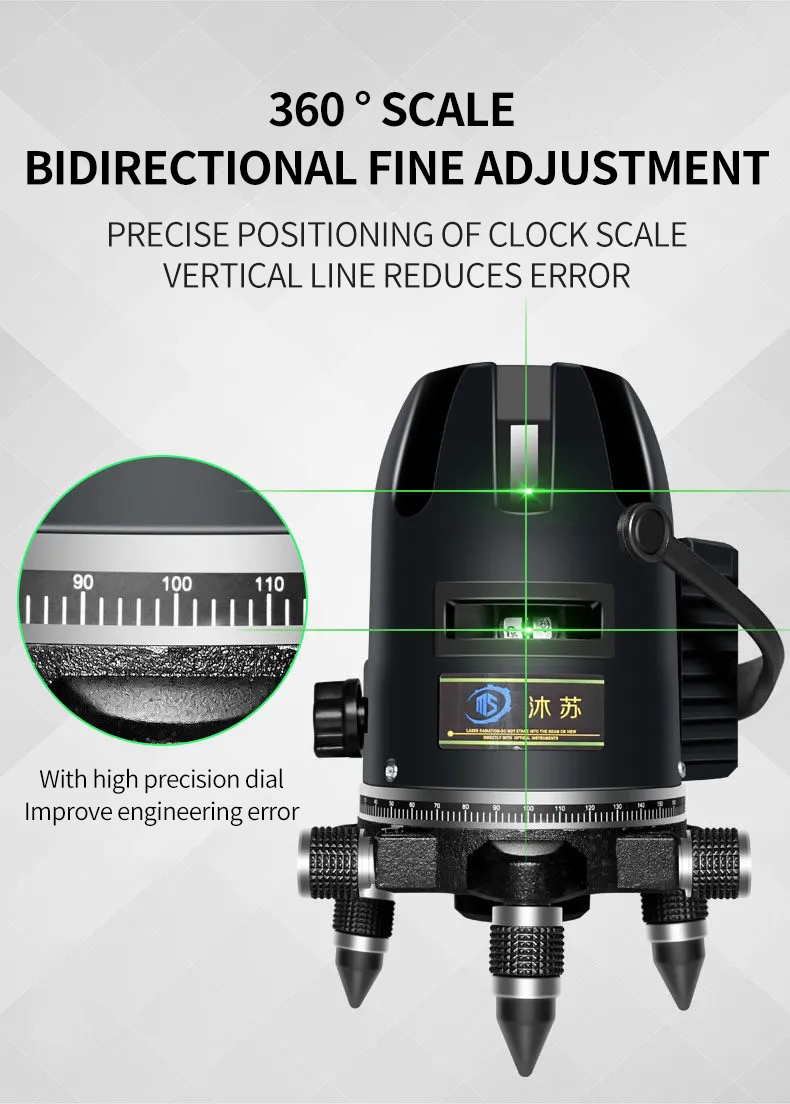 235 Line High Precision Self Leveling 3 Degrees Green Laser Level with Triangle Base5lines Have