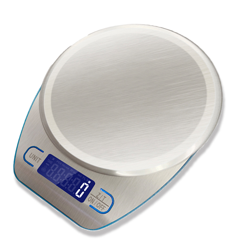 Kitchen Digital Scale Stainless Steel Food Weighing Scale Electronic Kitchen Scale 5kg 1g for Baking Gift