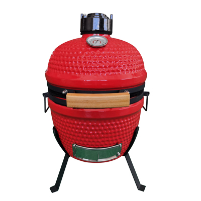 factory direct hot sale mini portable camping tabletop ceramic barbecue grill green egg shaped BBQ grill