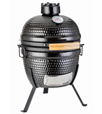 factory direct hot sale mini portable camping tabletop ceramic barbecue grill green egg shaped BBQ grill
