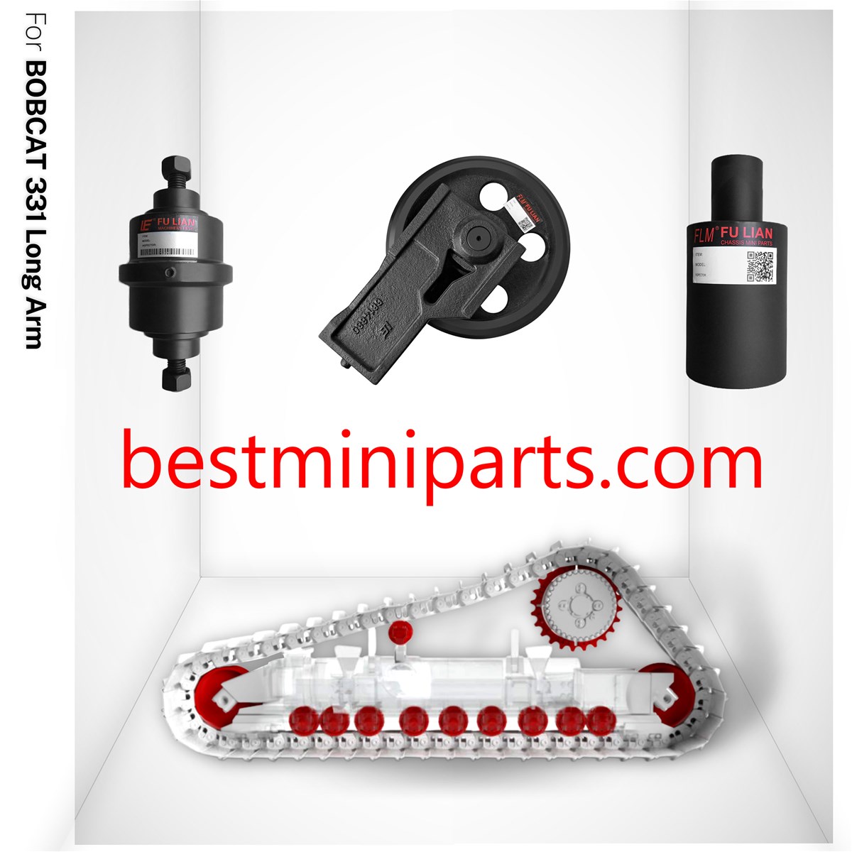 331 X331 Undercarriage Parts Rubber Track Idler Bottom Roller Sprocket Top Carrier Roller for Bobcat Mini Excavator