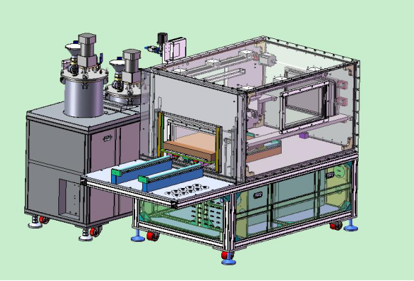Vacuum chamber epoxy resin potting machine for motor stator ignition coil