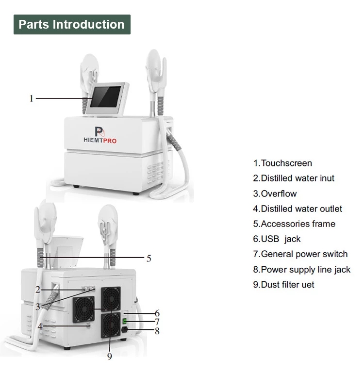 Body Shaping body sculpting High Intensity Focused HIEMT Ems body sculpt Machine Portable