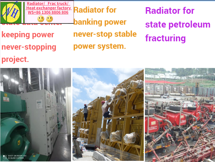 generator radiator remote heat exchange and fracturing truck hydrualic radiator factory