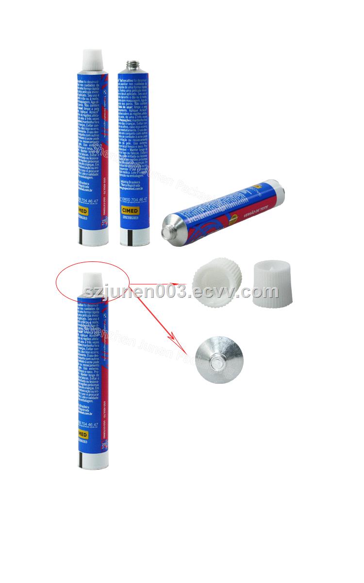 Collapsible aluminum ointment tube packaging