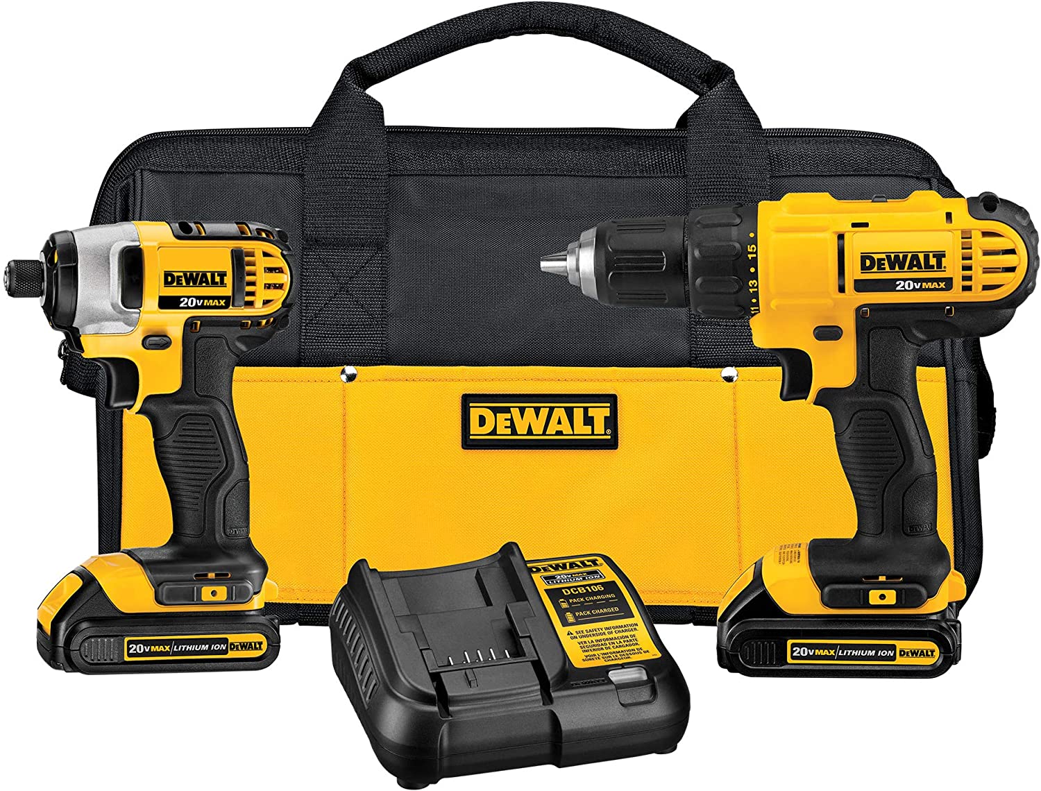 DEWALT 20V Max Cordless Drill Combo Kit 2Tool DCK240C2