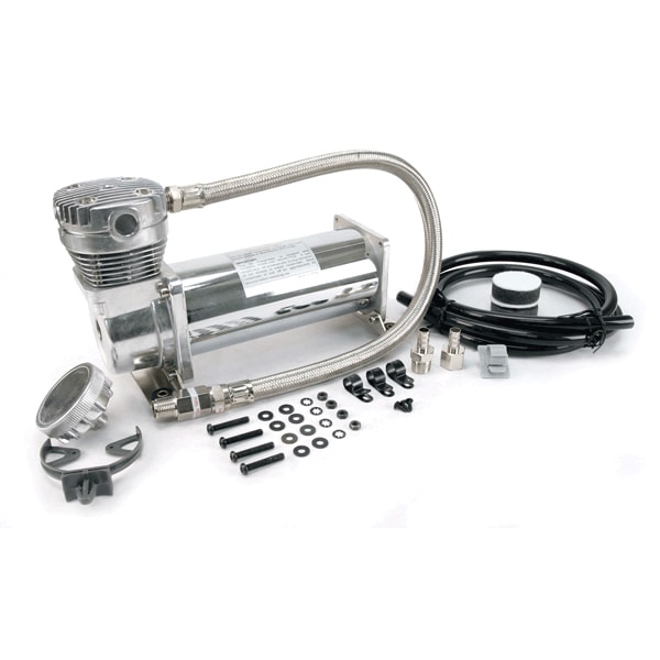 Viair Silver 460C Air Compressor 12V 150 PSI with Horizontal Cooling Fins and Trapezoidal Head Design