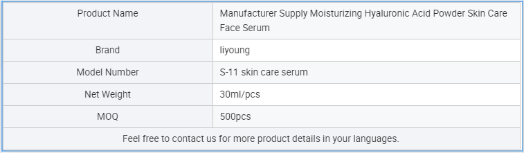 Manufacturer Supply Moisturizing Hyaluronic Acid Powder Skin Care Face Serum Manufacturer Supply Moisturizing Hyaluronic Acid Powder Skin Care Face Serum