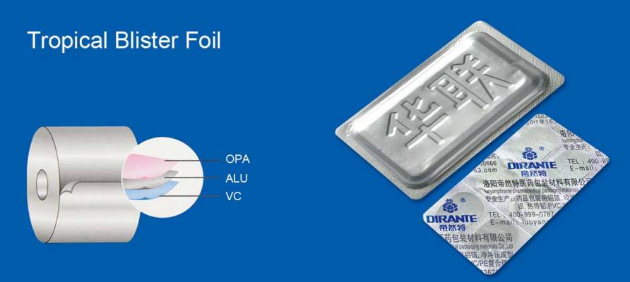 Pharmaceutical packaging materialTropical Blister Foil