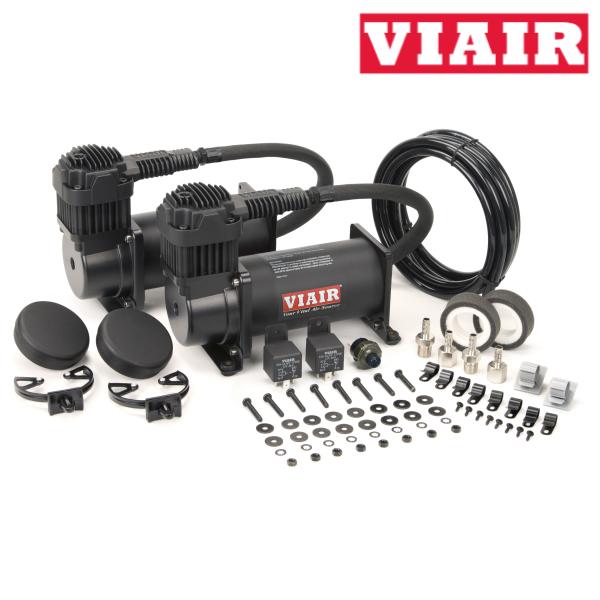 Viair 380C Dual Performance Silver Black 12V Air Compressor Value Pack 200 PSI 100 Duty Cycle