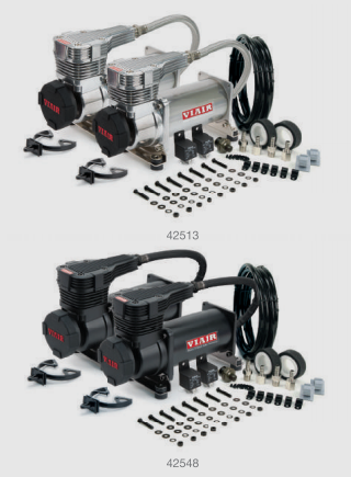 Viair 425C Dual Performance 175PSI Silver Stealth Black Truck Mount 12V Air Compressor Quieter dB