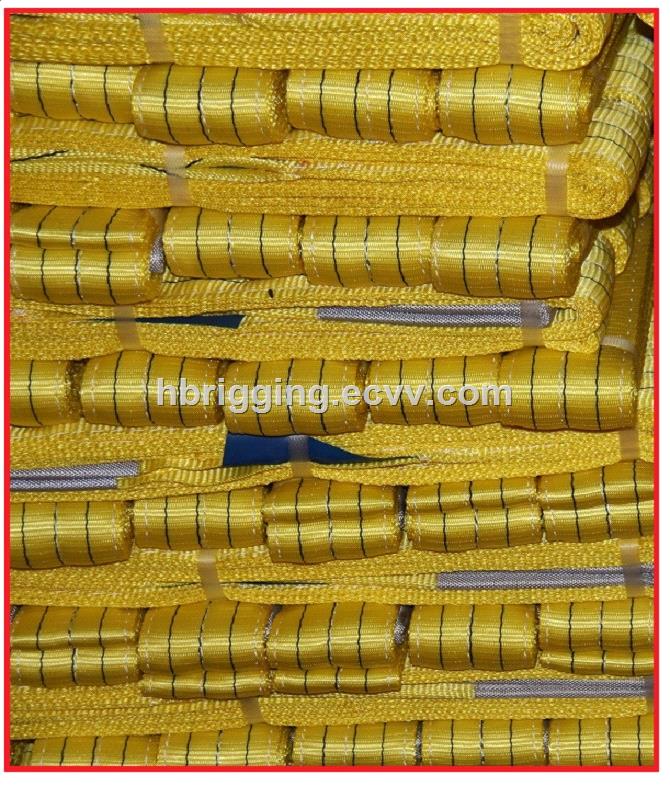 Polyester webbing sling lifting flat woven hoisting belt