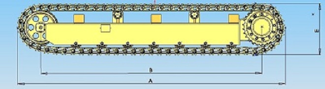 New design tile press equipment parts rubber track undercarriage