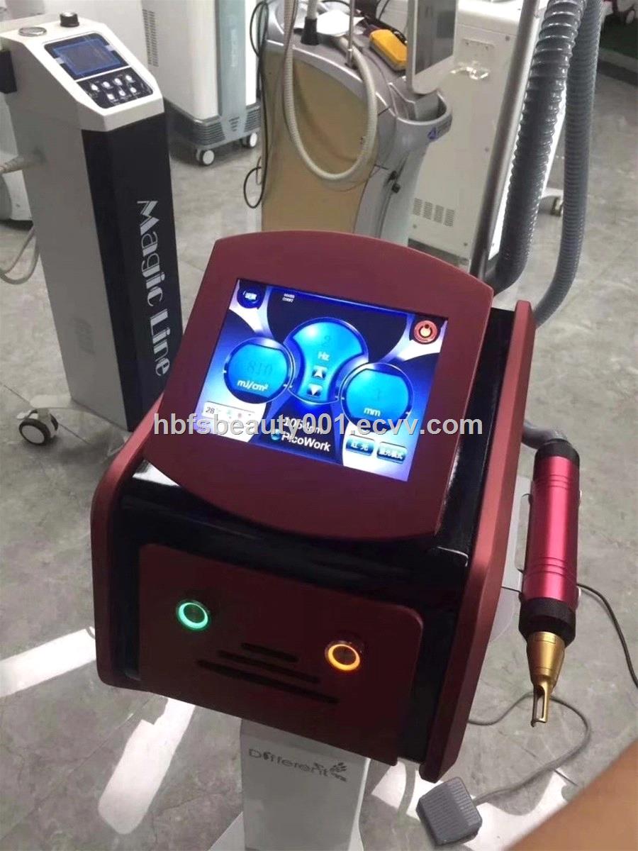 portable peak Picosecond laser 755nm 1064nm 532nm 1320nm laser tattoo remover