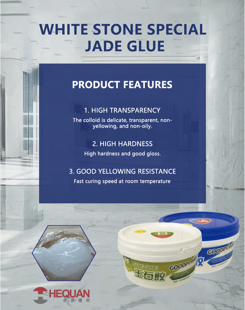 Transparent jade glue to repair cracks