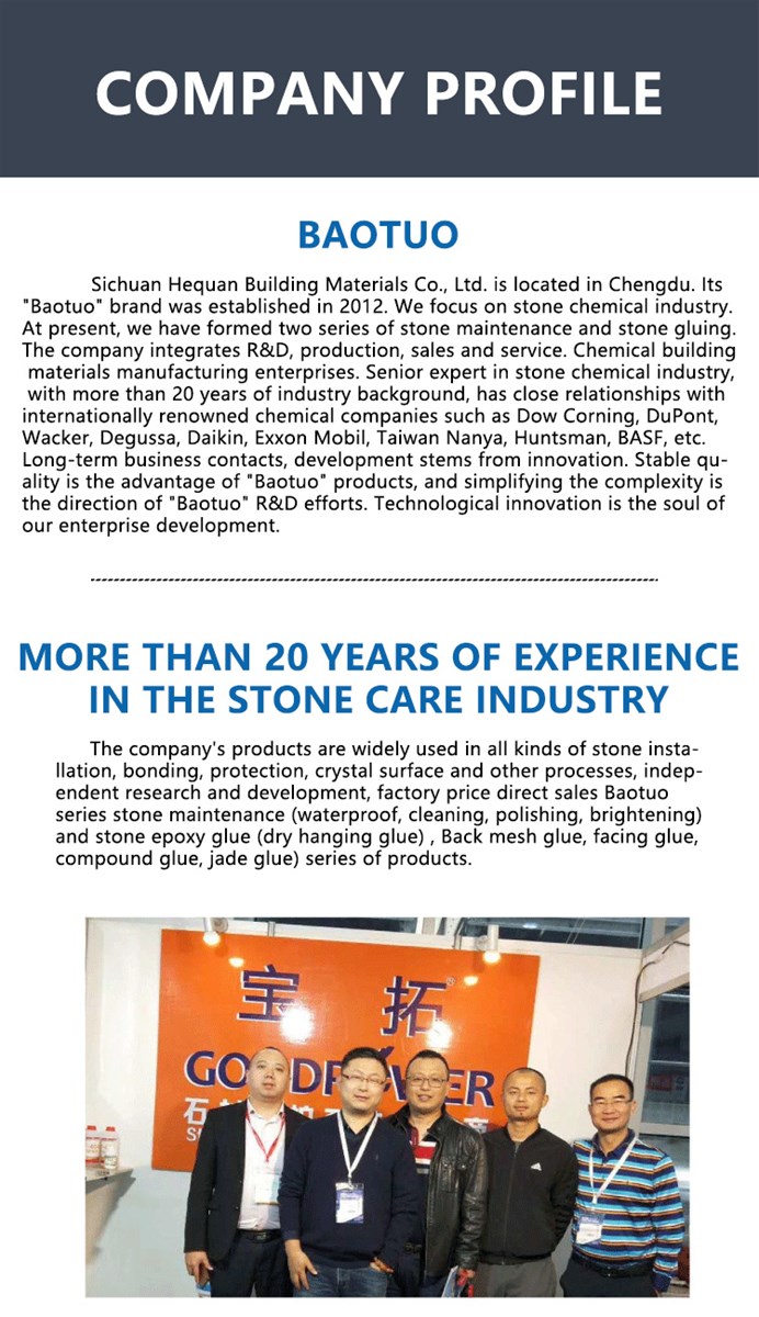 Special flexible adhesive for artificial stone