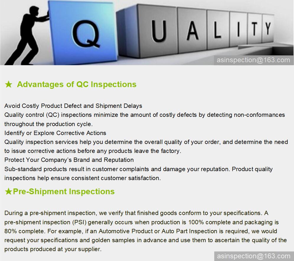 Preshippment inspection services