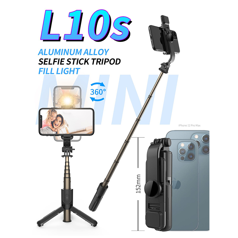 L10s Aluminum Alloy mini Bluetooth Tripod Selfie Stick