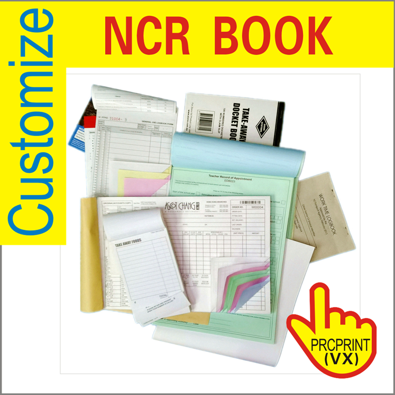 China Bill Manufacturing Triplicate NCR Copier Cash Invoice Books Carbonless Duplicate Custom Printing Receipt Book