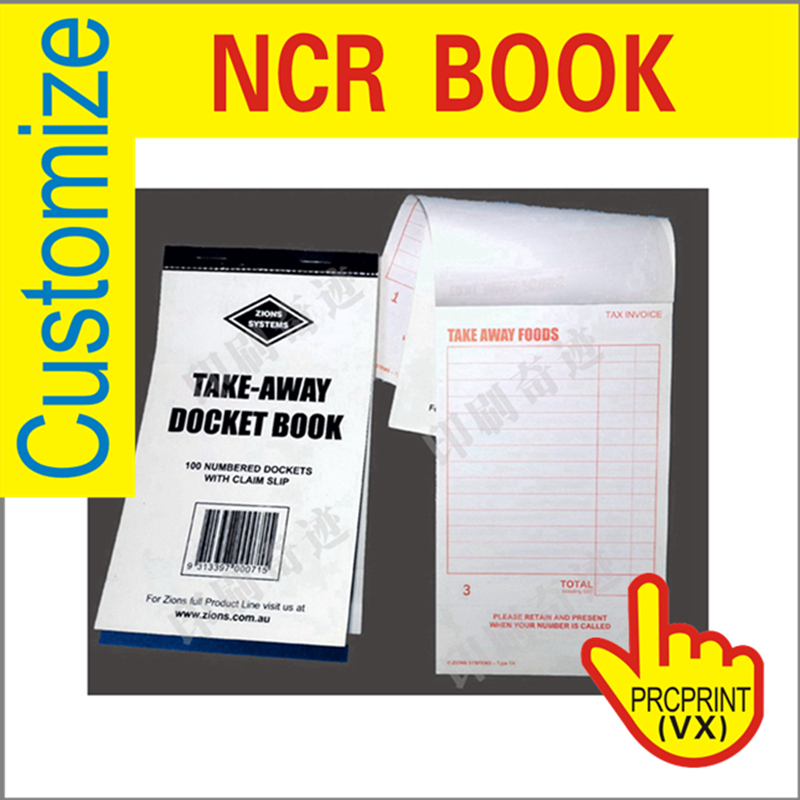 China Factory Direct Customizable Ncr Bill Receipt Book Printing