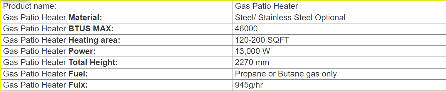 Wholesale Patio Outdoor Best Price Gas Heater