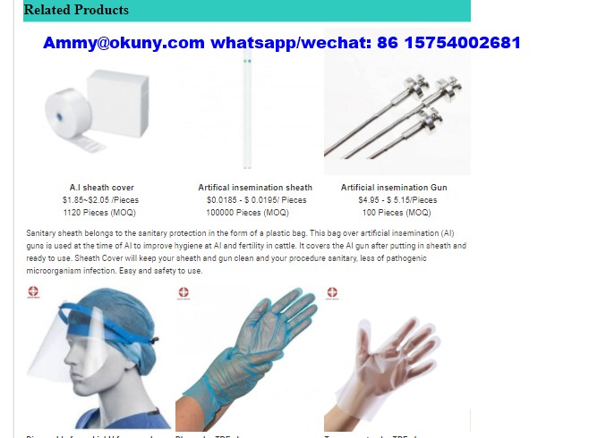 Long arm elastic full protection long shoulder disposable pe veterinary glove with rubber band