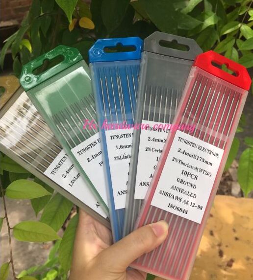 WC20 grey tungsten electrodesGray tip 24mm 175mm tungsten welding rod easy arc welding
