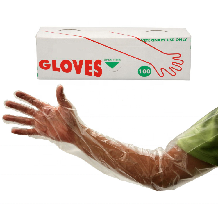 Biodegradable gloves Polythene Gloves Pink Comfortable Cleaning Long Sleeve Household Disposable Gloves